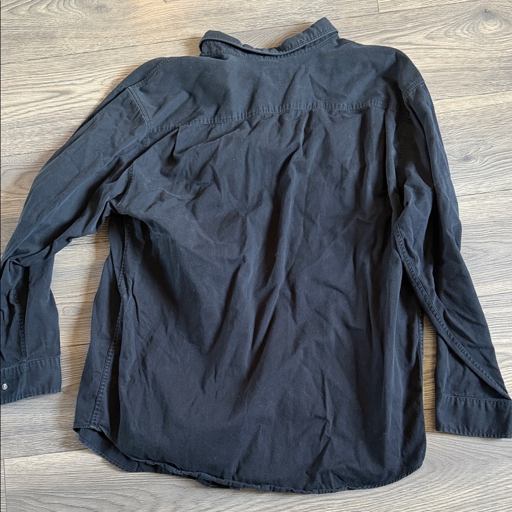 Basic Editions Men's Black Casual Button-Down Shirt - Picture 5 of 5